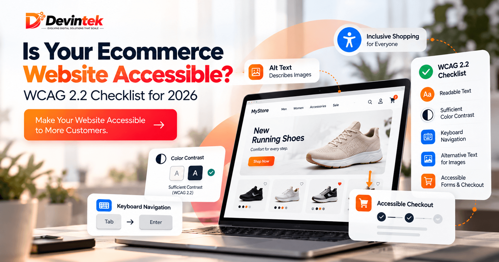 Ecommerce Website Accessibility in 2026: A WCAG 2.2 Checklist for Online Stores
